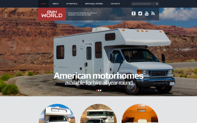 Адаптивний шаблон веб-сайту для мотоциклів та будинків на колесах