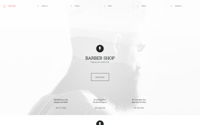 "Barber Shop" - адаптивний Шаблон сайту №58087
