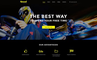 Modèle de site Web réactif de karting