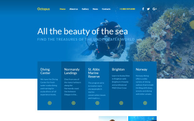 Modèle de site Web réactif de plongée