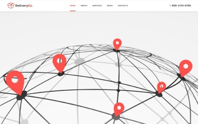 Modello di sito Web di consegna internazionale