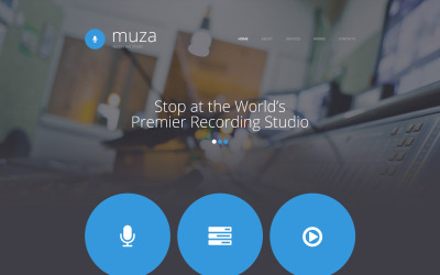 Modelo de site responsivo do Recording Studio