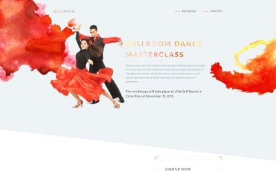 Plantilla de página de destino adaptable de Dance Studio