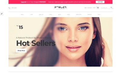 "Powder - Cosmetics Store Modern Free OpenCart Template" thème OpenCart adaptatif #58025