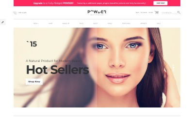 Púder - kozmetikai üzlet modern ingyenes OpenCart sablon