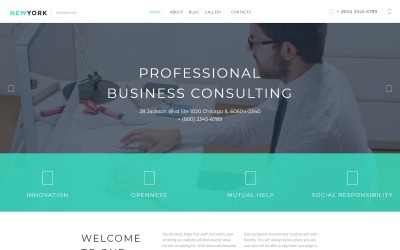 Responsives WordPress Theme für Business und Dienstleistungen #58090