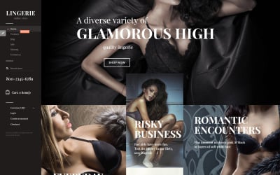 Responsivt Lingerie Responsive Shopify Theme Shopify-tema #58057