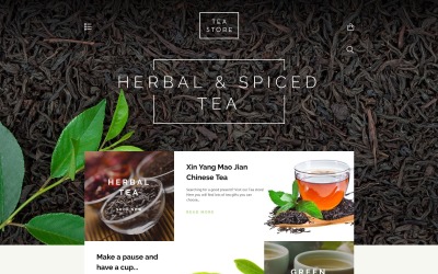 Responsivt Tea Store Shopify-tema #58028