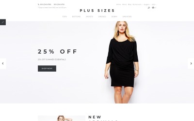 Responsywny szablon OpenCart Plus Sizes #58034