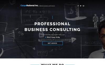 Szablon Landing Page #58067 na temat: usługi doradcze