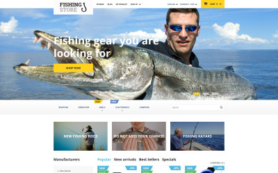 Tema da loja de pesca PrestaShop