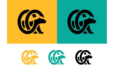 Bear logo on yellow and teal backgrounds.
