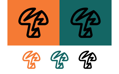 Форма гриба с контуром молнии.
