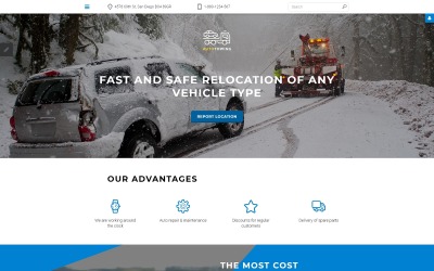 "Auto Towing Responsive Joomla Template" thème Joomla adaptatif #58172
