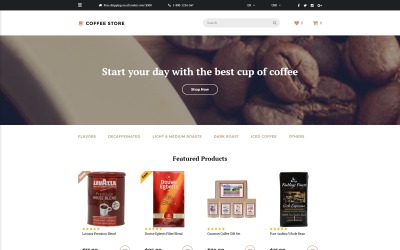 Coffee Store OpenCart Şablonu