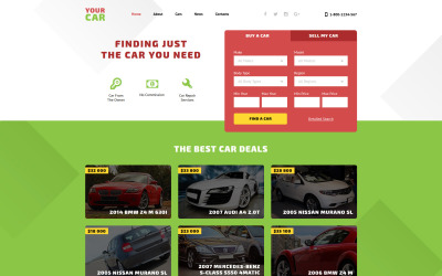 Il tuo modello di sito web per auto