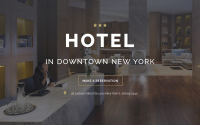 酒店-旅行时尚的HTML着陆页模板