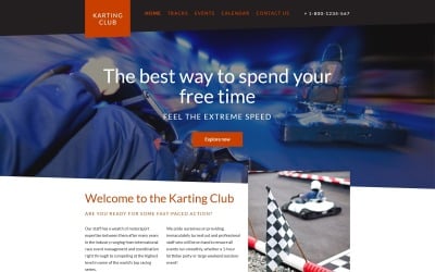 Karting Club - Modèle de site Web réactif de club de karting