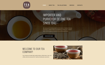Modèle de site Web de société de thé