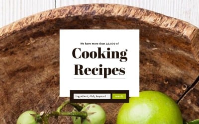 Modello di pagina di destinazione reattiva per cucinare