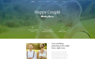 Modello di sito Web di coppia felice