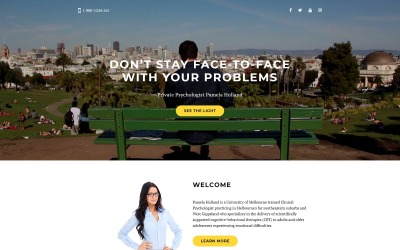 Pamela Holland - Psychologin Clean Bootstrap HTML Landing Page Vorlage