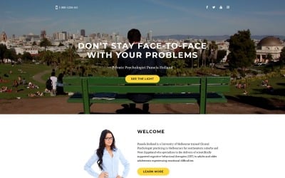 Pamela Holland - Psychologist Clean Bootstrap HTML Landing Page Template