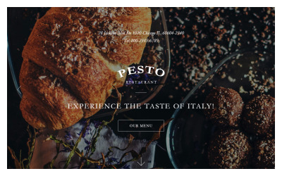 Pesto - Kawiarnia i restauracja Czysty szablon HTML Landing Page