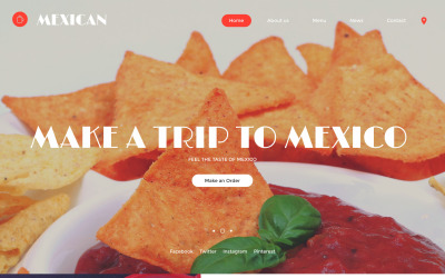 Plantilla de sitio web mexicano