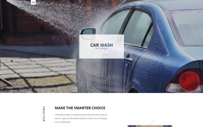 Responsieve websitesjabloon voor autowas