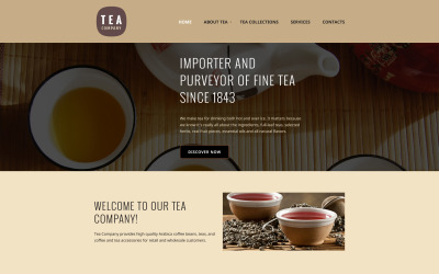 "Tea Company" modèle web adaptatif #58114