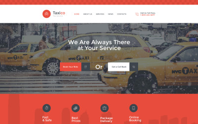 Website Vorlage namens "Taxico" #58153