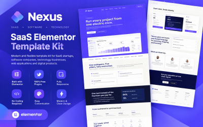 Nexus – SaaS and Software Business Elementor Template Kit