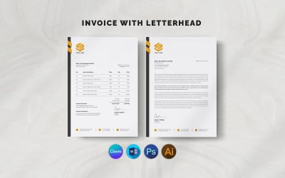 Canva, MS Word Letterhead and Invoice Bundle