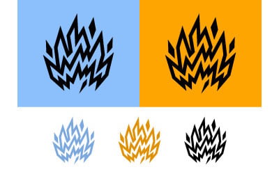 Stylized flame graphic for energy concepts.
