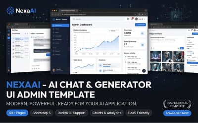 NexaAI - AI Chat &amp;amp; Generator UI Beheerdashboard-sjabloon