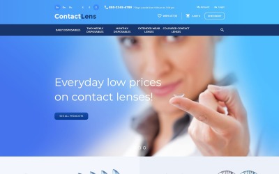 Contactlens OpenCart-sjabloon