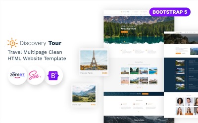 Discovery Tour - Modèle de site Web HTML5 pour agence de voyage