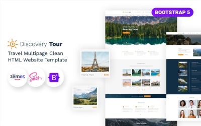 Discovery Tour - modelo de site HTML5 para agência de viagens