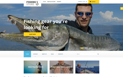Fishing VirtueMart Template VirtueMart-mall #58215