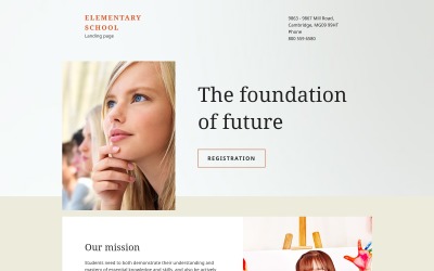 İlkokul Duyarlı Açılış Sayfası Şablonu