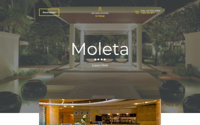 Modello di pagina di destinazione reattiva per hotel