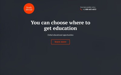 Modelo de página inicial responsiva de educação