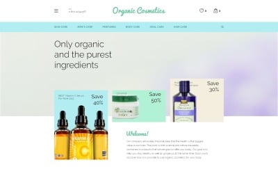 Modelo OpenCart para cosméticos orgânicos