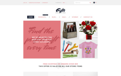 Negozio online di regali a tema Shopify
