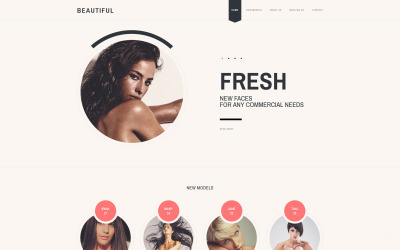 Plantilla Web Responsive para Sitio de Agencias de modelos #58255