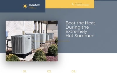 Responsieve bestemmingspaginasjabloon voor airconditioning