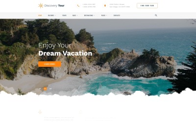 Responsive Discovery Tour - Travel Multipage Clean HTML Web Sitesi #58204