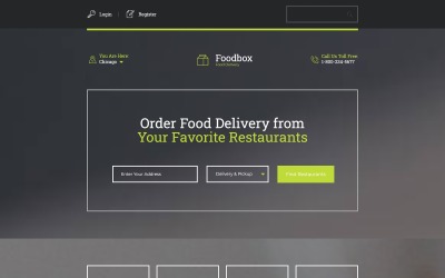 Responsives Landing Page Template für Lieferservice #58223