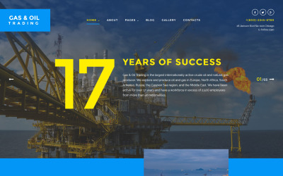Reszponzív Gas & Oil Trading Joomla sablon 58296